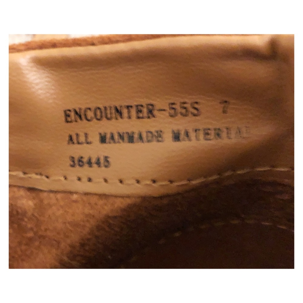 BAMBOO Brown Suede Peep-Toe Embroidered Ankle Booties - Picture 7 of 8